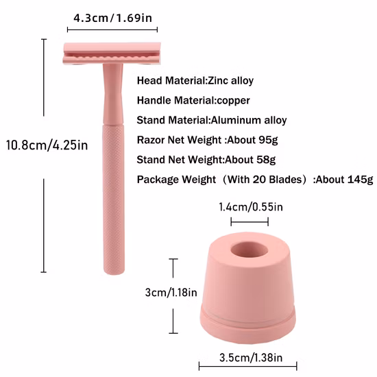 Custom Safety Straight Razor Holder Bathroom Metal Safety Razor Stand